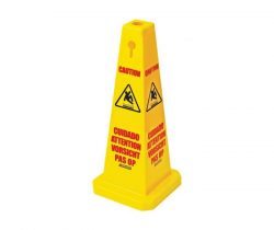 Tri-Cone Safety Cone Sign 68cm  Multi-Lingual - Image 2