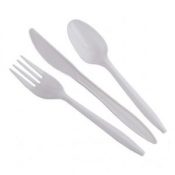 White Plastic Cutlery