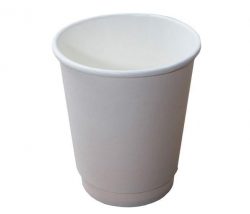 White Double Wall Compostable Cup 12oz