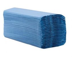 C fold Hand Towel Blue - Selco Hygiene Uk