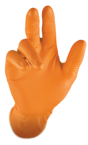 Nitrile Orange Grip Gloves